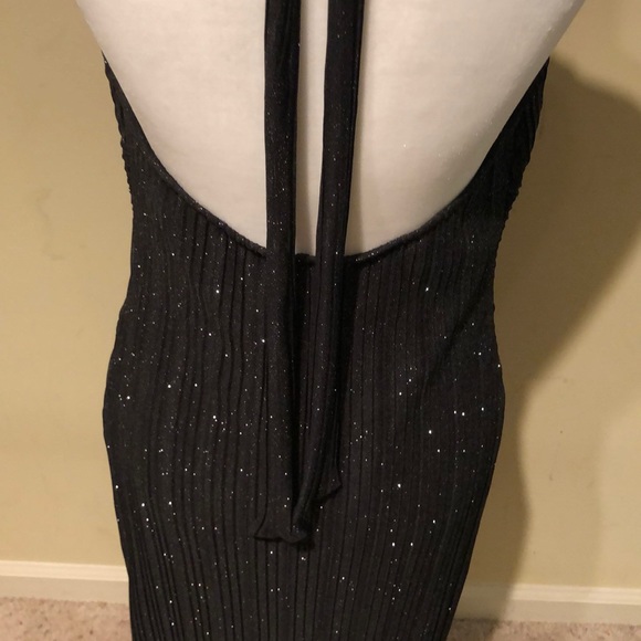 Black Shimmering Cocktail Dress - Picture 6 of 8